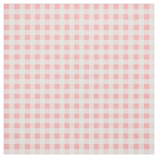 Rosa Gingham Tyg (Provkarta)