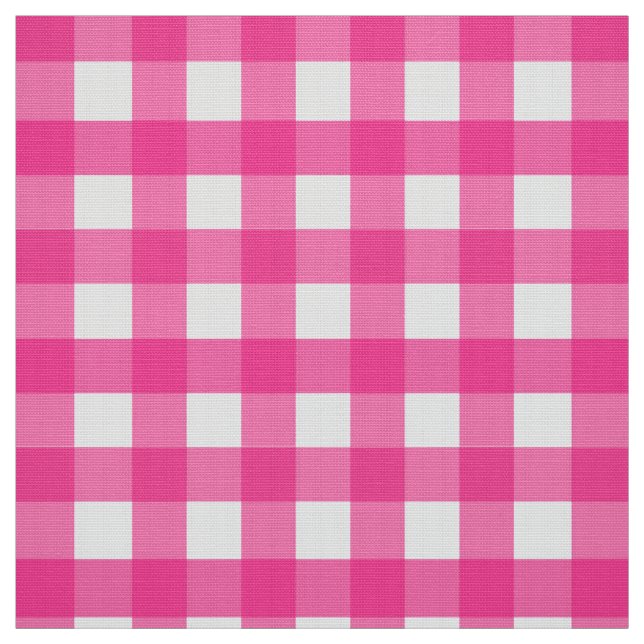 Rosa Gingham Tyg (Provkarta)