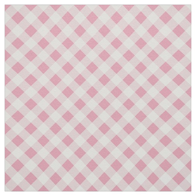 Rosa gingham tyg (Provkarta)
