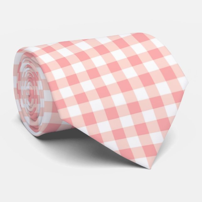 Rosa Gingham Valentines Day Manar Tie Slips (Rullad)