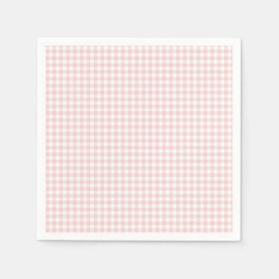 Rosa Gingham Vår Födelsedagsfest Pappersservett