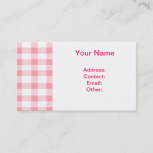 Rosa Gingham Visitkort