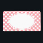 Rosa GinghamLabels Fraktsedel<br><div class="desc">Rosa gingham ge denna etikett retro stil. Anpassa dessa etiketter till kostym som du behöver,  lägg till text osv. Använda de här lackarna som köksarbete,  kakelarbete,  julkakor,  kakelbyte,  kakelbyte,  bagerier,  burk,  gåvor,  paket,  hem,  kontor,  affärer,  skola,  bageri,  butik osv... Utformningarna kommer från originalkonst.</div>