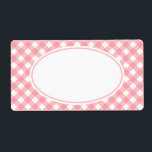 Rosa GinghamLabels Fraktsedel<br><div class="desc">Rosa gingham ge denna etikett retro stil. Anpassa dessa etiketter till kostym som du behöver,  lägg till text osv. Använda de här lackarna som köksarbete,  kakelarbete,  julkakor,  kakelbyte,  kakelbyte,  bagerier,  burk,  gåvor,  paket,  hem,  kontor,  affärer,  skola,  bageri,  butik osv... Utformningarna kommer från originalkonst.</div>