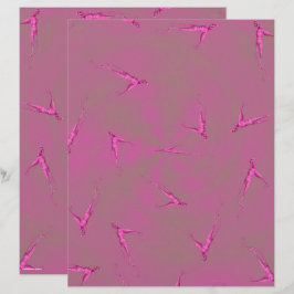 Rosa Ginseng Man Scrapbookpapper 2-Sidig Sida