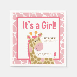 Rosa Giraff Det är en Tjej Anpassade Servetter