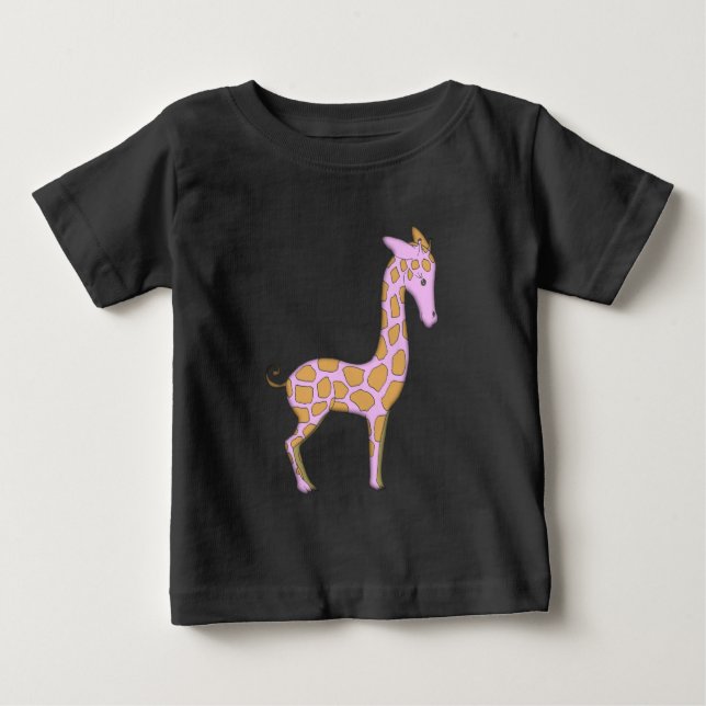Rosa giraffbaby onesie creeper tee (Framsida)