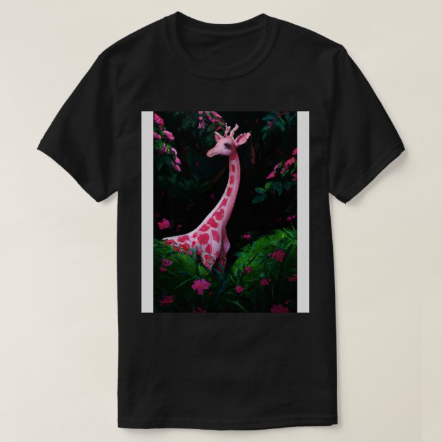 Rosa Giraffe 1 T Shirt (Design framsida)