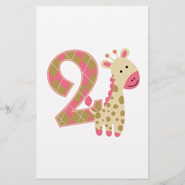 rosa Giraffe 2:a födelsedagen (Framsida)