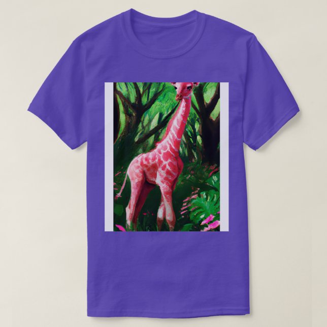 Rosa Giraffe 3 T Shirt (Design framsida)