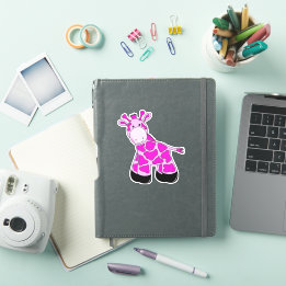 Rosa Giraffe Anpassningsbar-cut Vinyl Sticker Klistermärken
