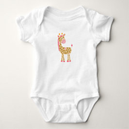 Rosa Giraffe Baby Bodykostym T-shirt