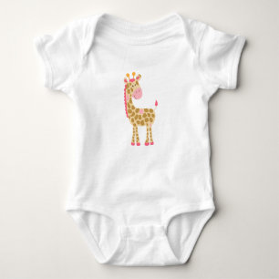 Rosa Giraffe Baby Bodykostym Tee
