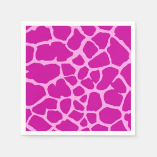 Rosa giraffe djungel (mode glamor) pappersservett