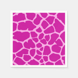Rosa giraffe djungel (mode glamor) pappersservett