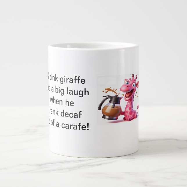 Rosa giraffe jumbo mugg (Framsidan)