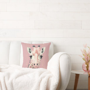 Rosa Giraffe Kudde