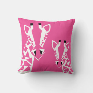 Rosa Giraffe Kudde