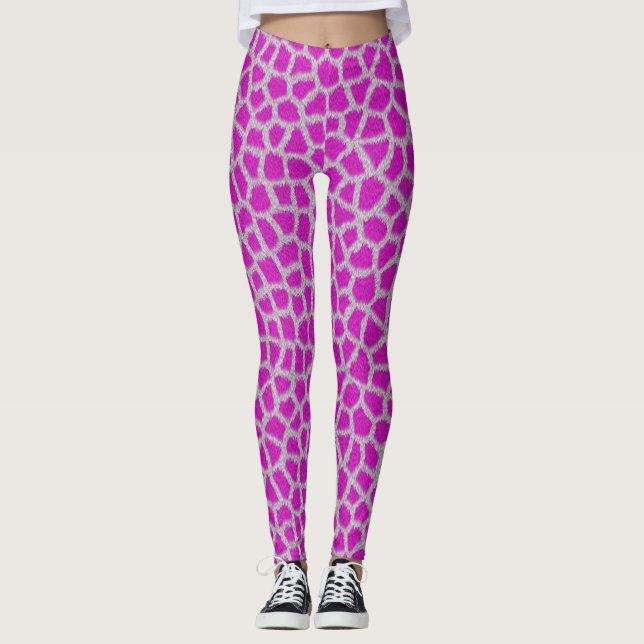 Rosa Giraffe Leggings (Framsida)