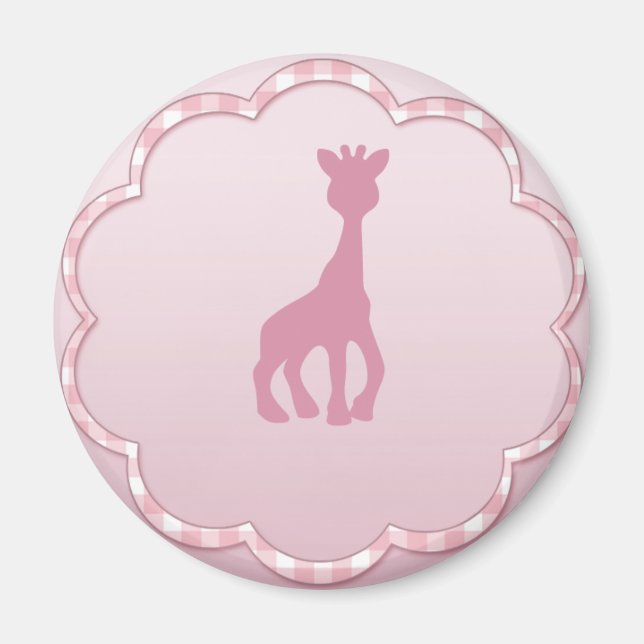 rosa giraffe magnet (Framsidan)
