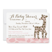 Rosa Giraffe Spots Baby Shower