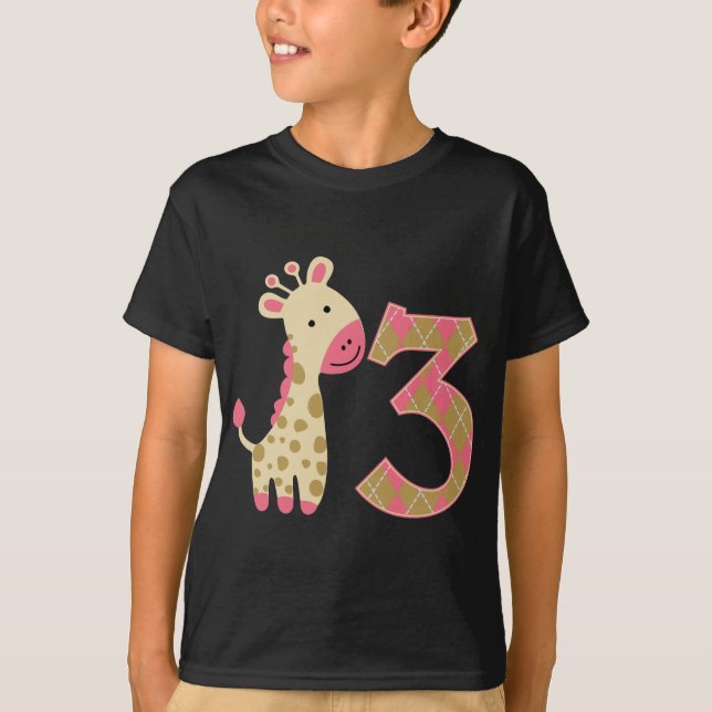 rosa Giraffe T-shirt (Framsida)