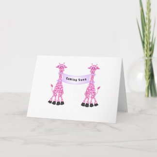 Rosa Giraffes kommer snart Kort