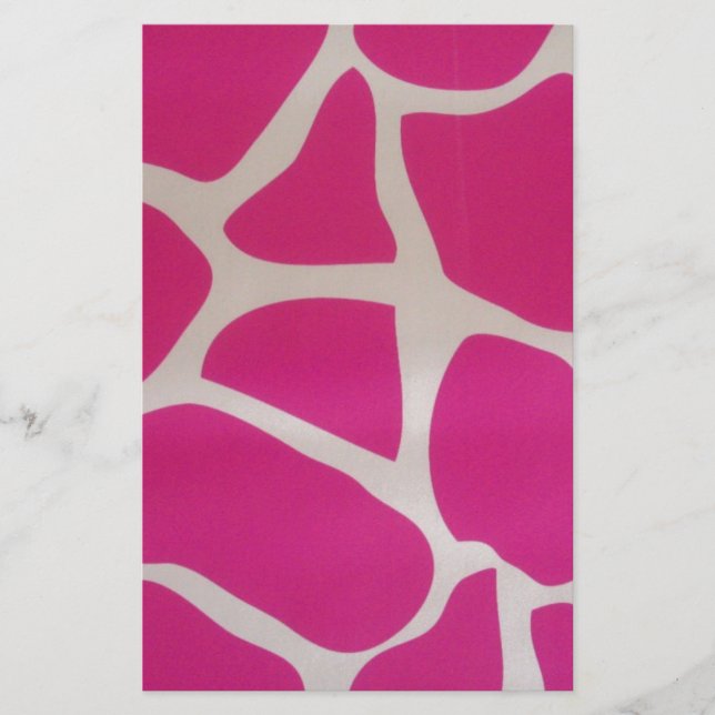 Rosa girafftryck brevpapper (Framsida)