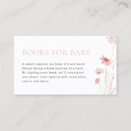 Rosa Girl Baby i Bloom Bokar för Baby Card Visitkort