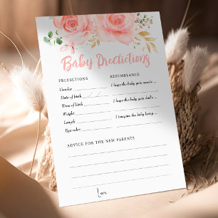 Rosa Girl Baby Shower Game Predictions and Advice