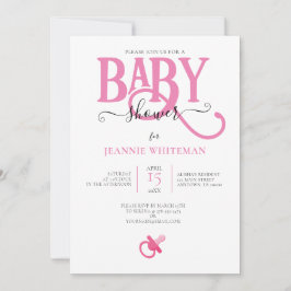 ROSA GIRL BABY SHOWER MED NAPPAR INBJUDNINGAR