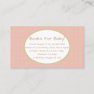 Rosa Girl Bird Baby Shower Bok Request Infoga Tilläggskort