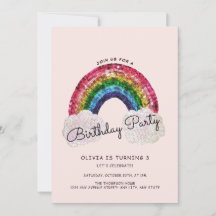 Rosa Girl Birthday Rainbow