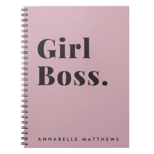 Rosa Girl Chef Babe Small Business Owner - bärbar  Anteckningsbok