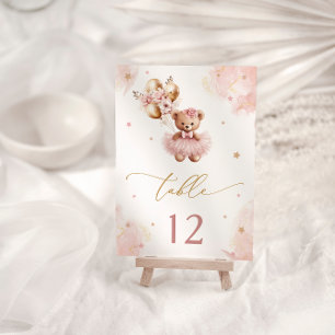 Rosa Girl Cute Nalle Baby Shower