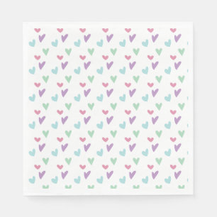Rosa Girl Dinosaur Födelsedagsfest Napkins Pappersservett