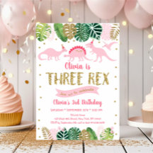 Rosa Girl Dinosaur TRE REX Birthday
