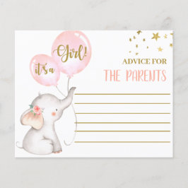 Rosa Girl Elephant Advice for the Parents Card