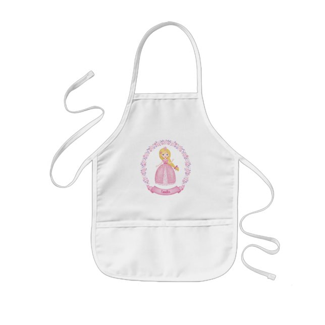 Rosa Girl Girl Apron Barnförkläde (Framsidan)