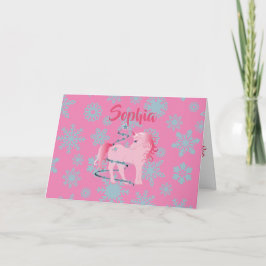 Rosa Girl Girl Girl Snowflake Helgkort