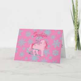Rosa Girl Girl Girl Snowflake Helgkort