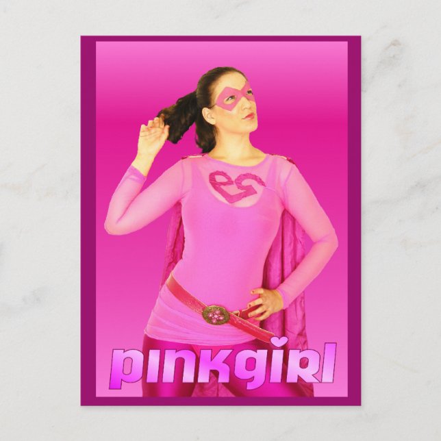 Rosa Girl Girl Mail Vykort (Framsida)