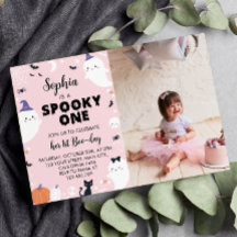 Rosa Girl Girl Spooky One Ghost 1st Birthday Call