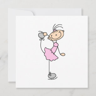 Rosa Girl Girl Stick figur Ice Skater