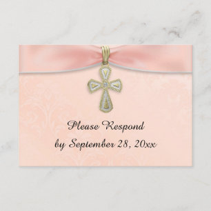 Rosa Girl Girl's Baptism Christening OSA Response Kort