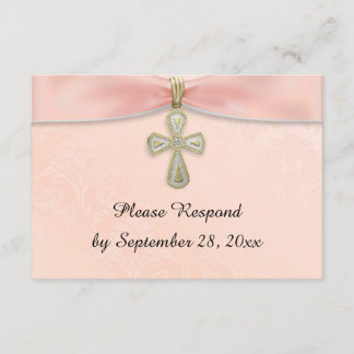 Rosa Girl Girl's Baptism Christening OSA Response Kort