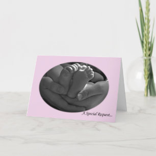 Rosa Girl Godmor Request Card Inbjudan