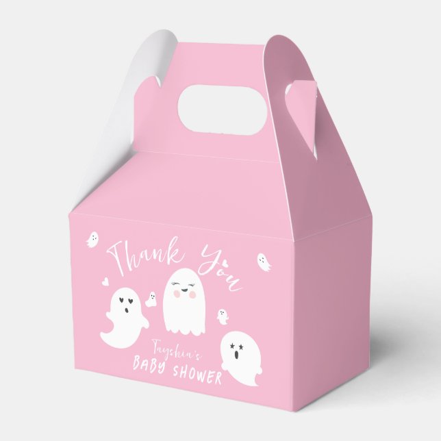 Rosa Girl Halloween Ghost Baby Shower Presentaskar (Framsidan Sidan)