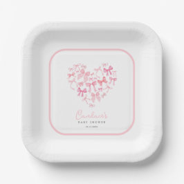 Rosa Girl Heart Bow Anpassningsbar Baby Shower