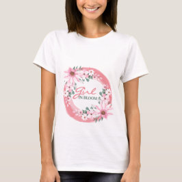  Rosa Girl in bloom Baby Shower T Shirt